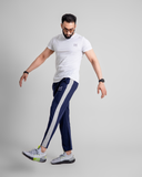 Navy triple stripe jogger trouser (slim fit)