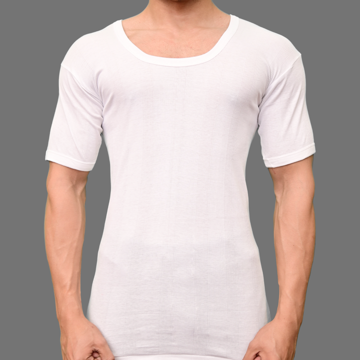 Men's ribbed vest 101 short sleeve