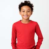 Boys round neck top red(C91 interlock)