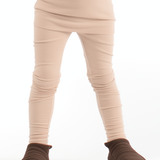 Boys ribbed leggings beige (T-100)