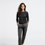 Women charcoal arm-paneled tracksuits