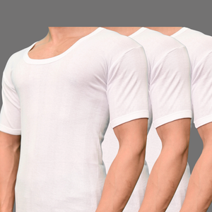 Pack of 3 Men's ribbed vest 101 short sleeves