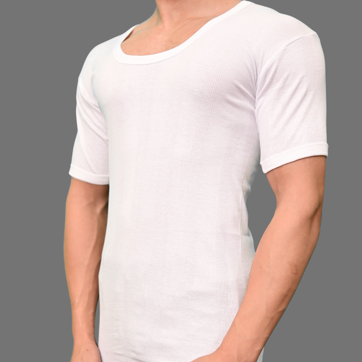 Men's ribbed vest 101 short sleeve