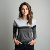 Women rhino tri-paneled tee shirt