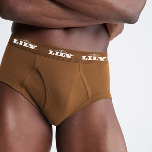 Men's luxury brown brief 101