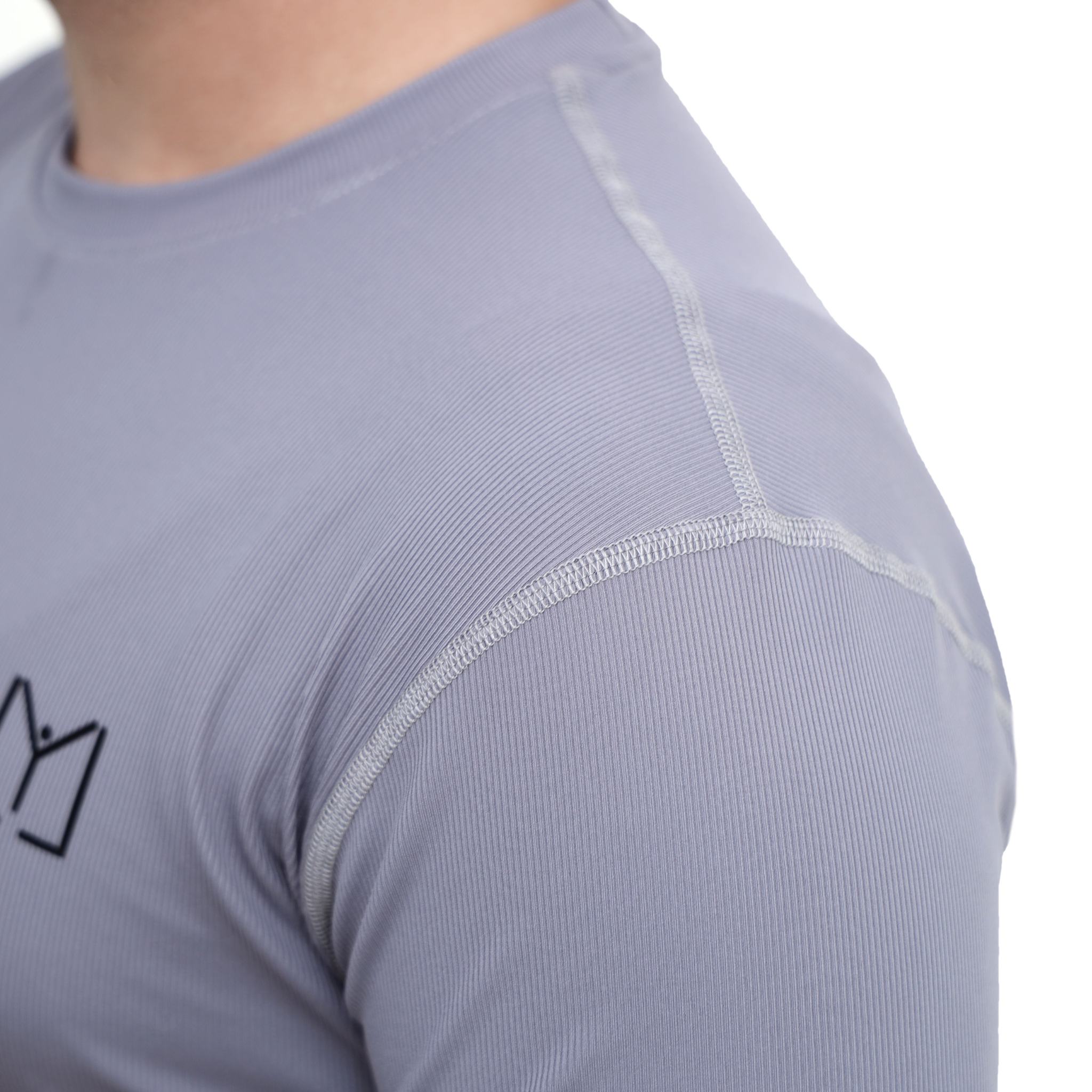 Lavender Grey Ribbed T-Shirt