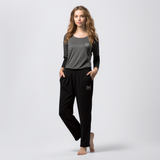 Women black arm-paneled tracksuits