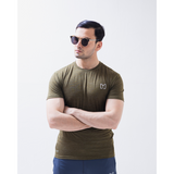 Olive Green Slub Dri-Fit T-Shirt