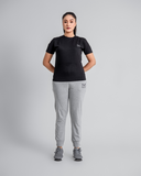 Women Grey Triple Stripe jogger tracksuit (Slimfit)