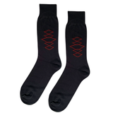 Men's black with red pattern socks c88