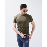 Olive Green Slub Dri-Fit T-Shirt