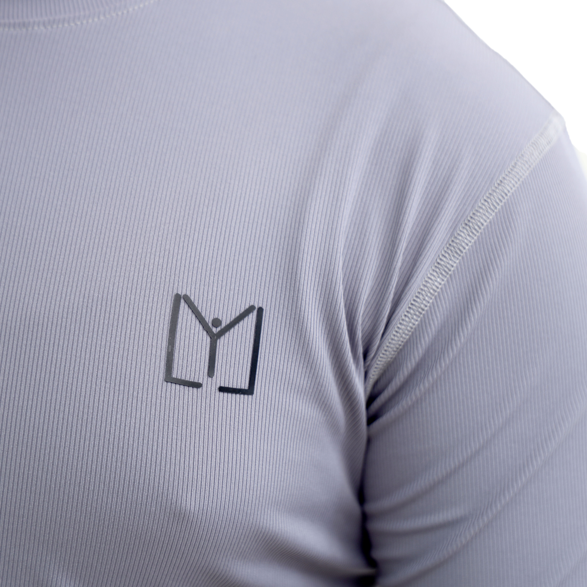 Lavender Grey Ribbed T-Shirt