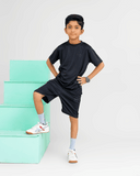 Onyx Black Kid's Short Set