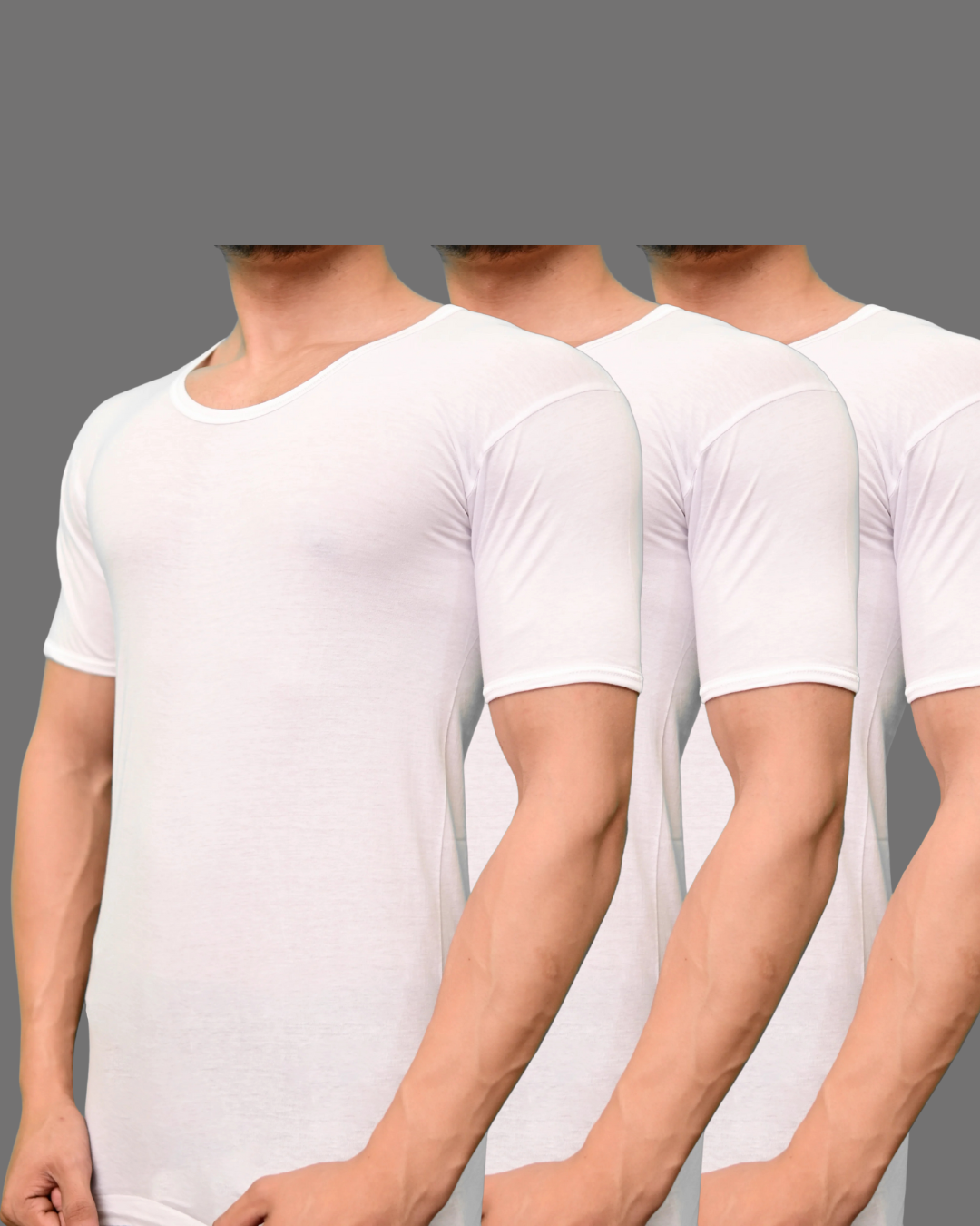 Pack of 3 Men's gold vest 444 short sleeves