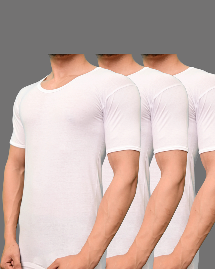 Pack of 3 Men's gold vest 444 short sleeves