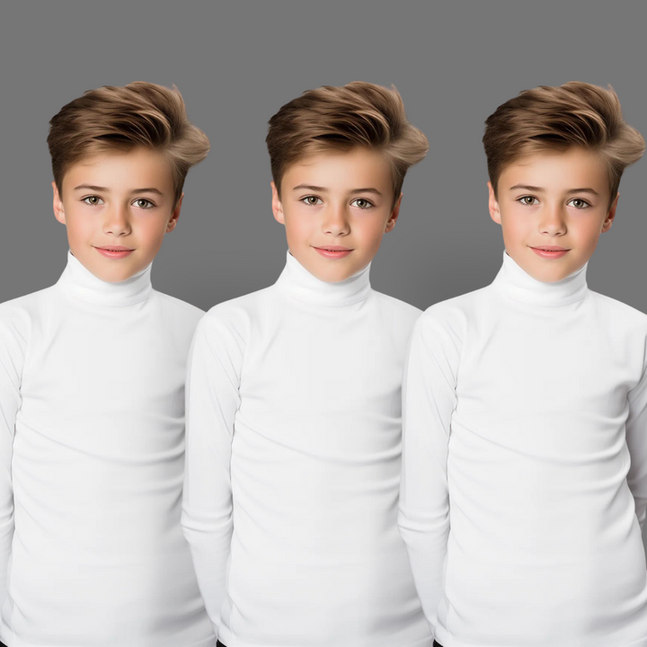 Pack Of 3 Unisex high neck top  (C91 interlock) D3