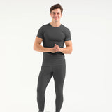 Men's luxury Charcoal Interlock Short Sleeve Warmer Set