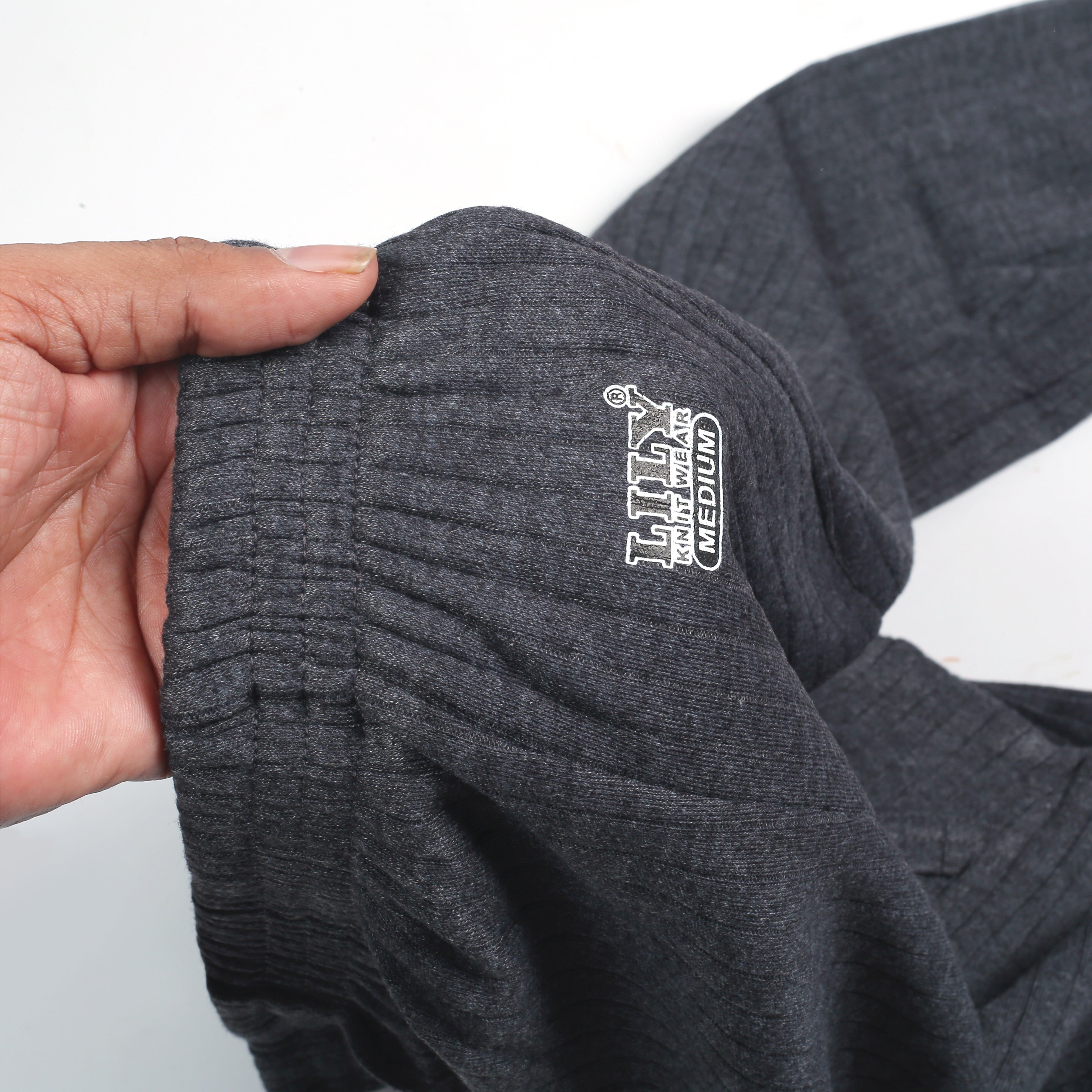 Men's luxury Charcoal Interlock Trouser Warmer