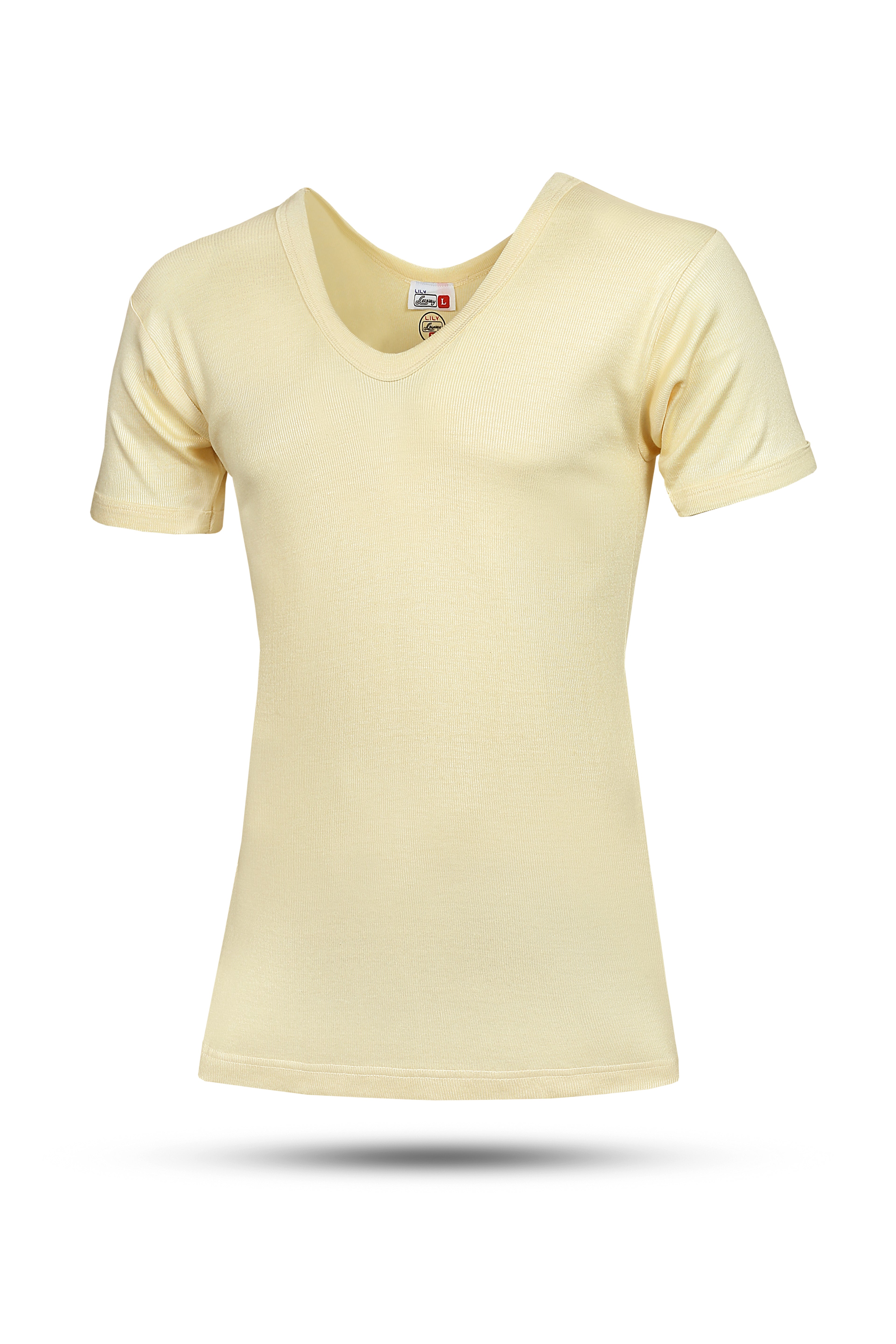 Women yellowish warmer top short sleeve 505