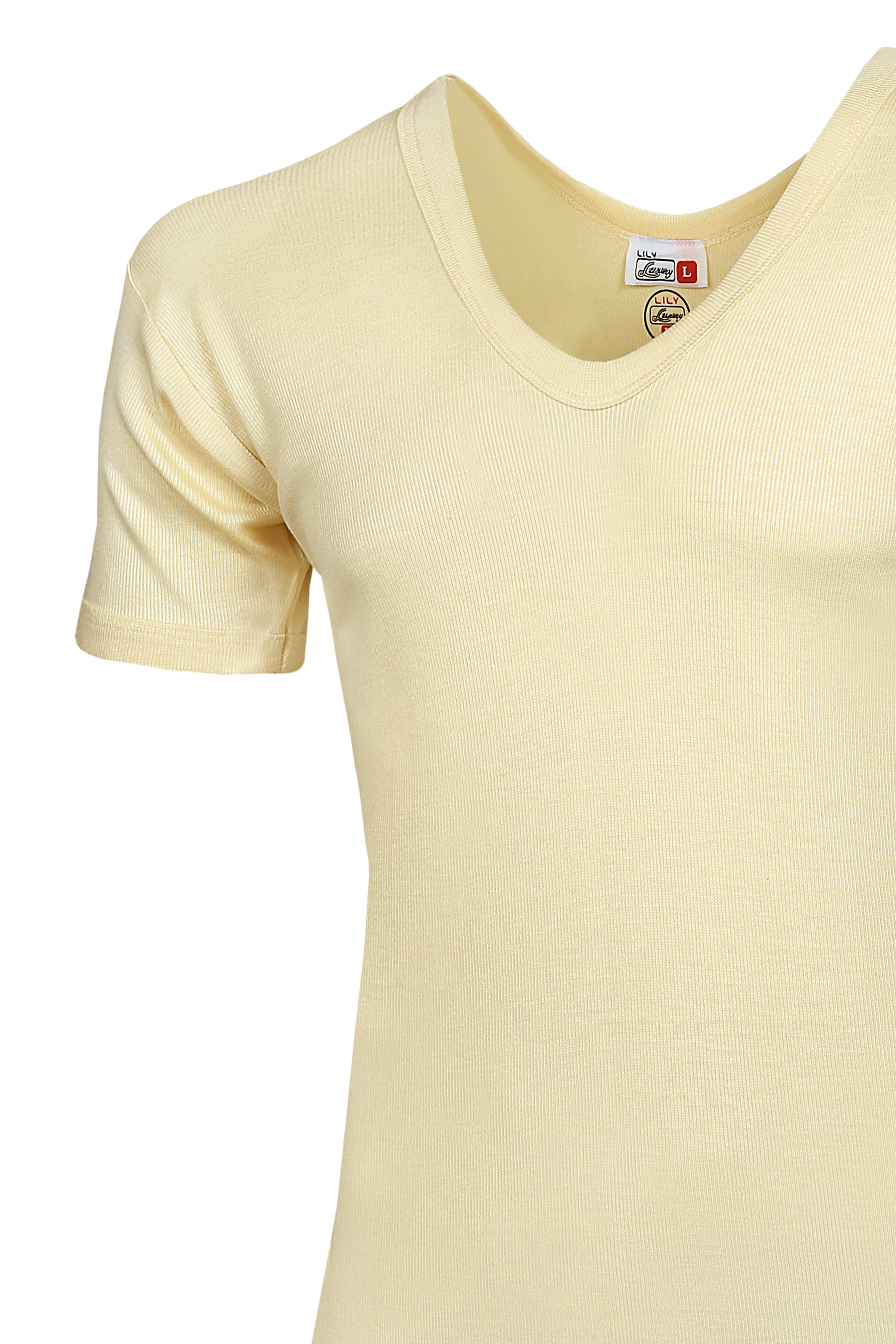 Women yellowish warmer top short sleeve 505