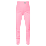 Girls ribbed leggings pink (T-100)