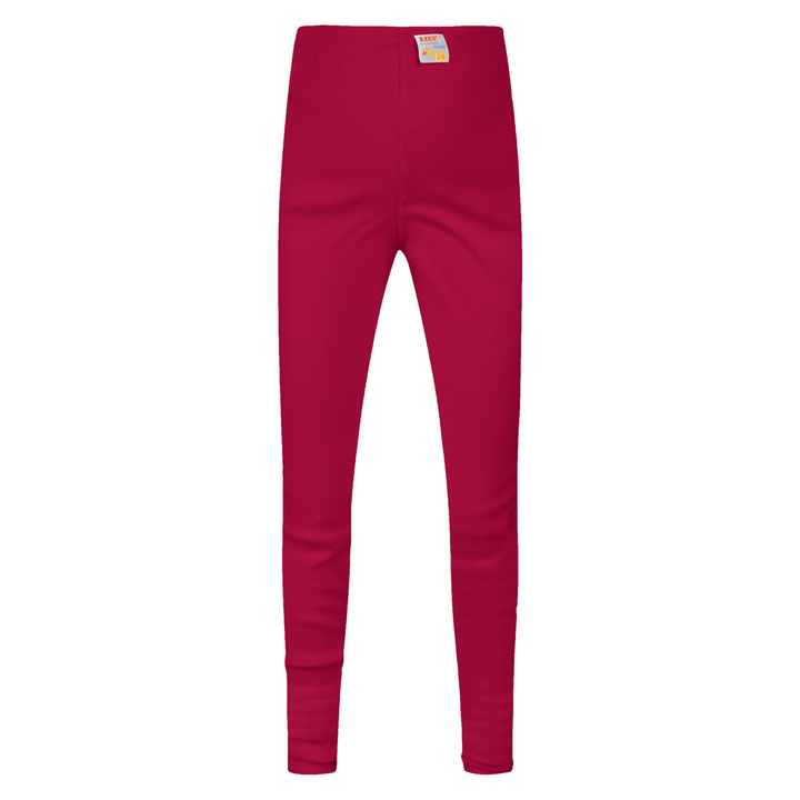 Girls ribbed leggings red (T-100)