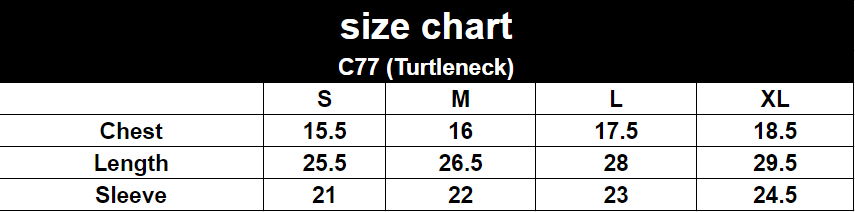 Women's black turtleneck C77