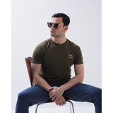 Olive Green Slub Dri-Fit T-Shirt