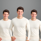 Pack Of 3 Men's luxury velvet warmer top full sleeve (Foamy)