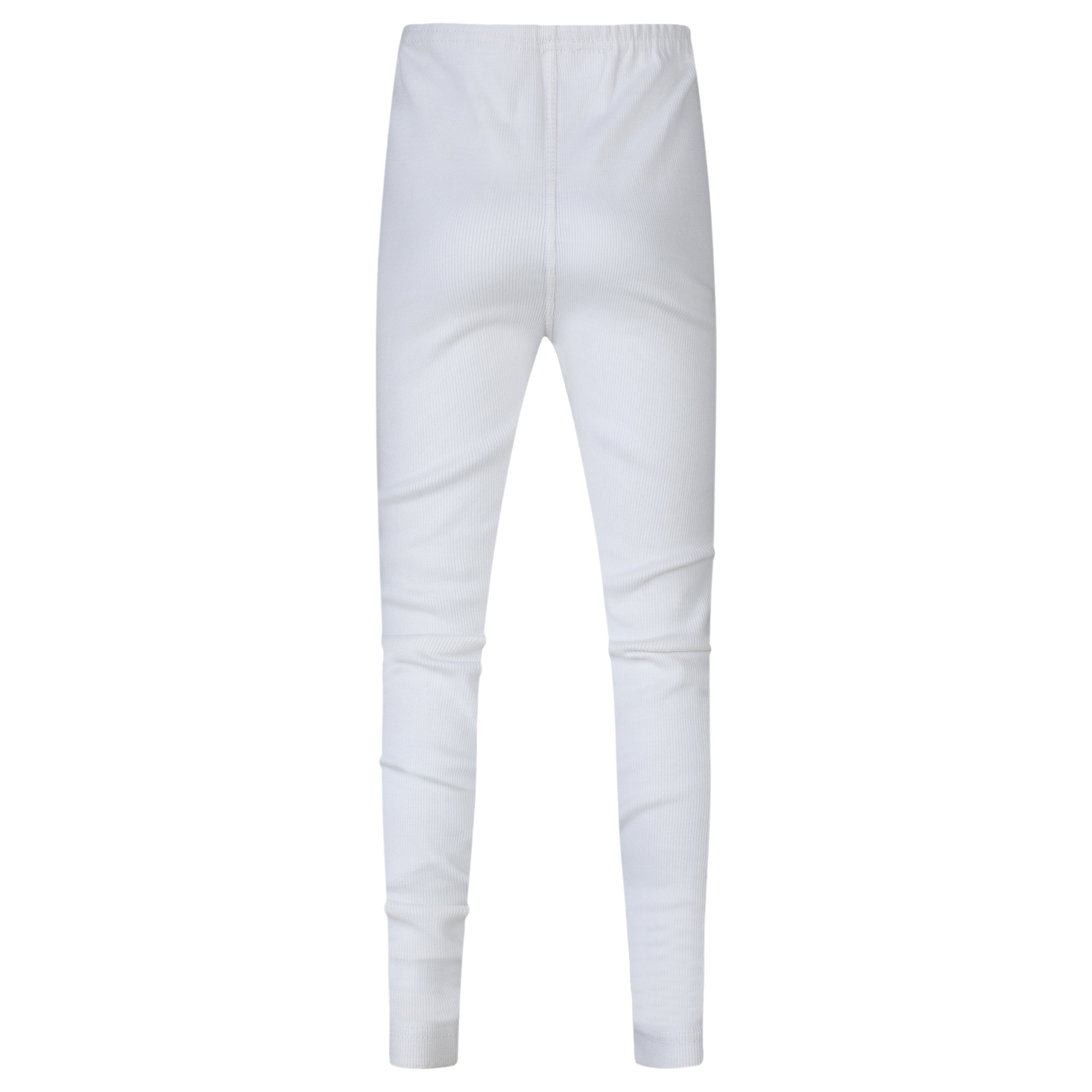 Boys ribbed leggings white (T-100)