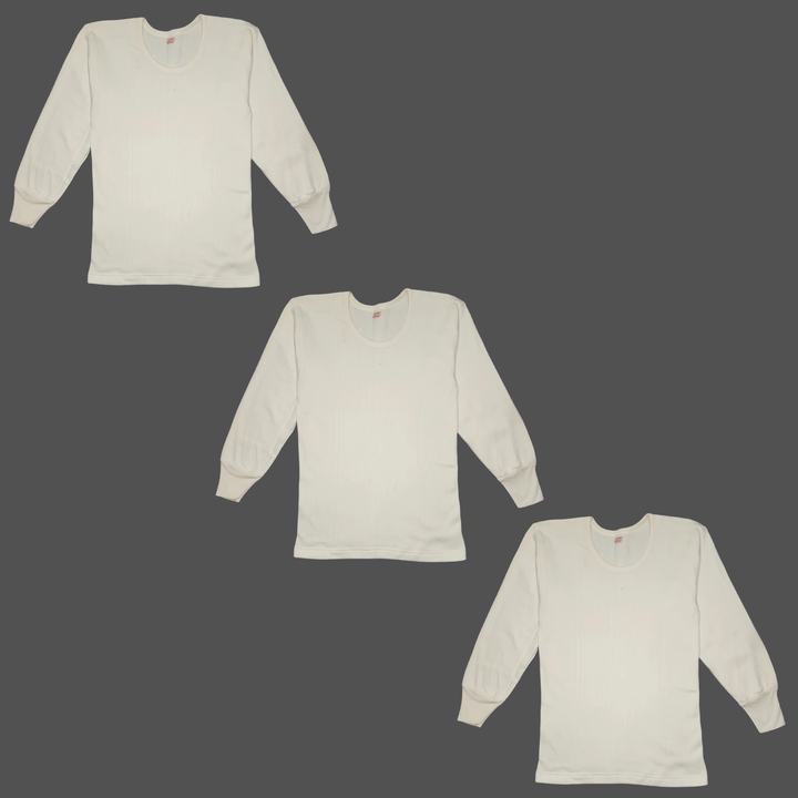 Pack Of 3 Men's luxury velvet warmer top full sleeve (Foamy)