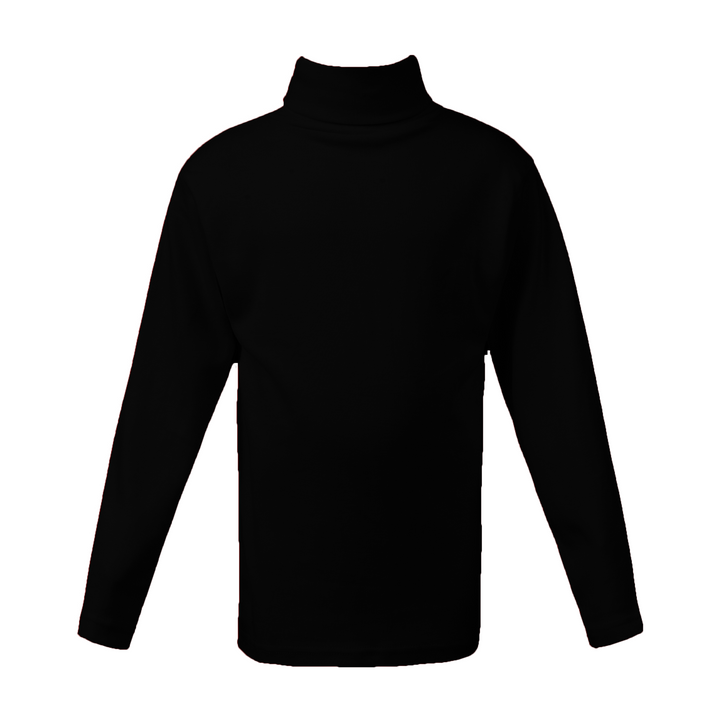 Girls high neck top black (C91 interlock)