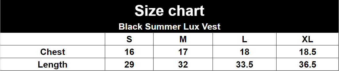 Lily summer black luxury vest