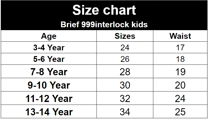 Pack Of 3 Kids brief interlock 999