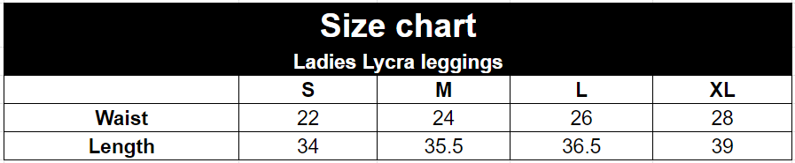 Ladies Lycra leggings black