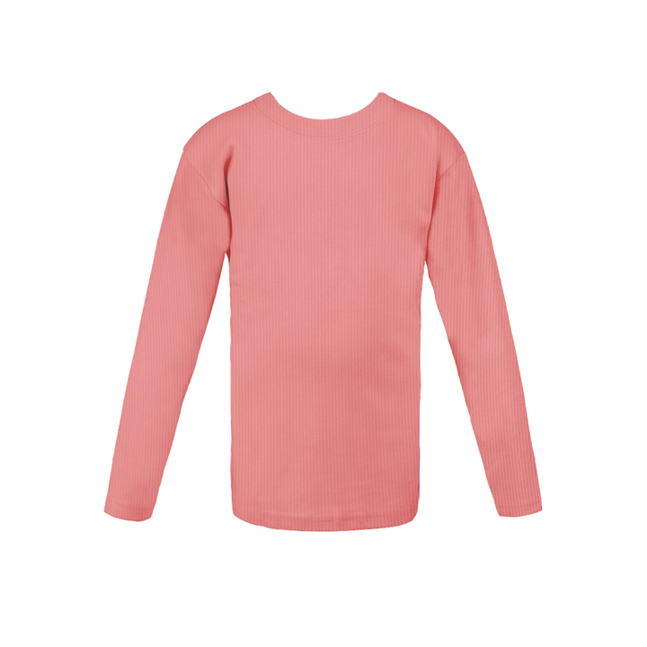 Girls premium round neck top pink (C91 interlock)