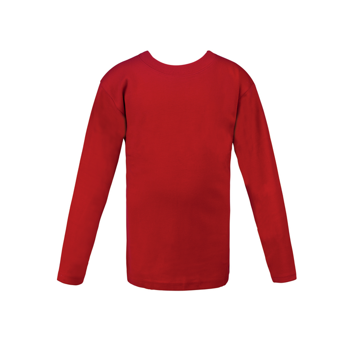 Girls round neck top red (C91 interlock)