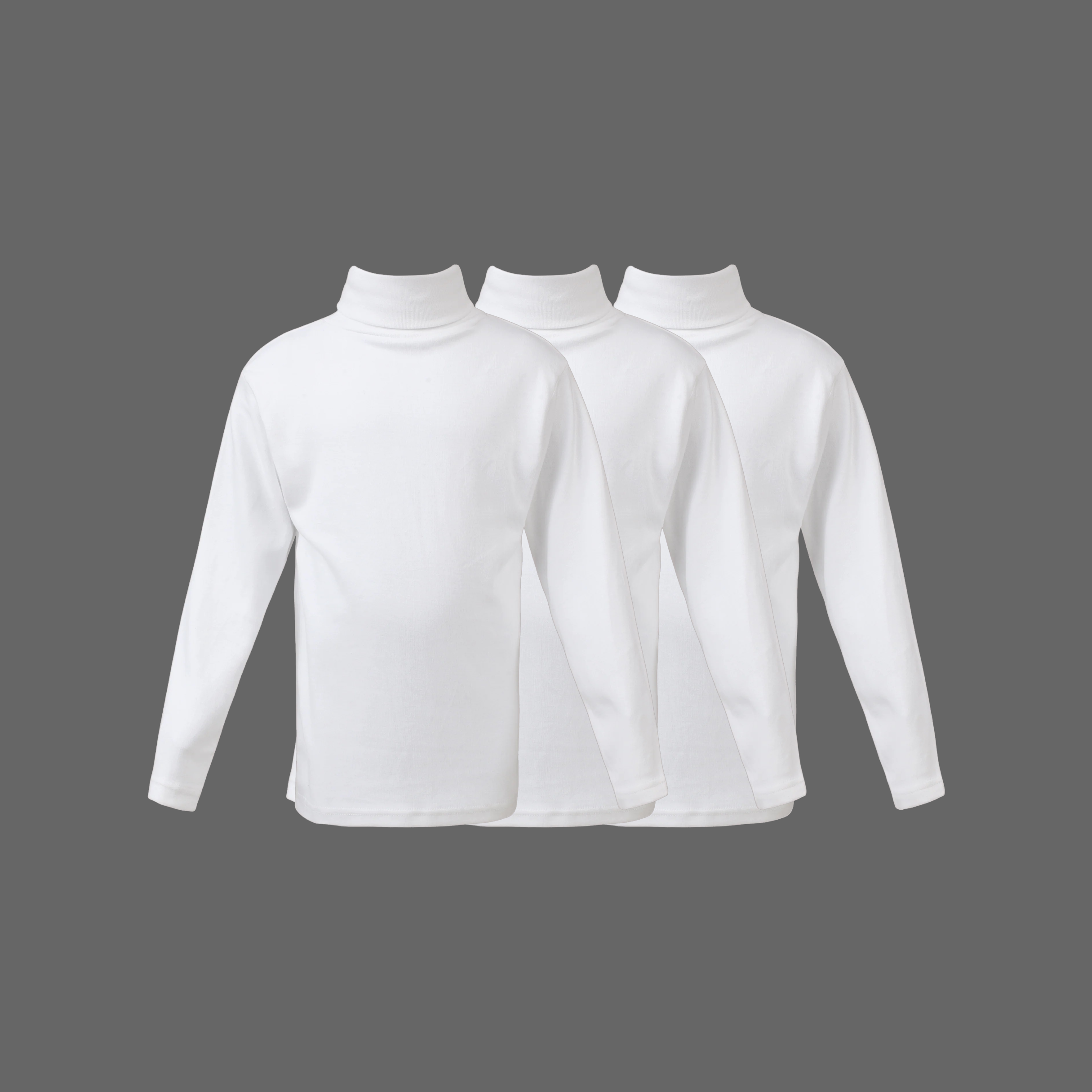 Pack Of 3 Unisex high neck top  (C91 interlock) D3